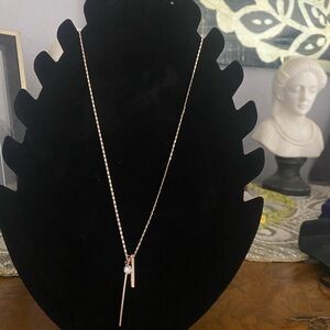 Elegant 18k plated Gold Necklace with Crystal Accents